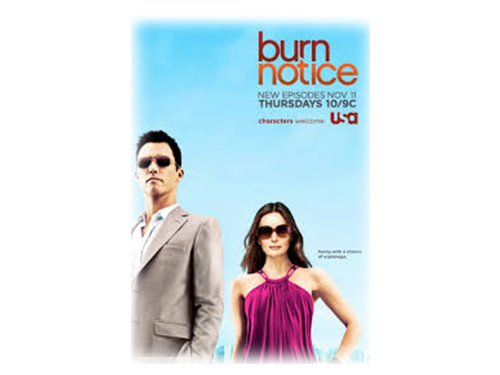 Promotional material about the Burn Notice