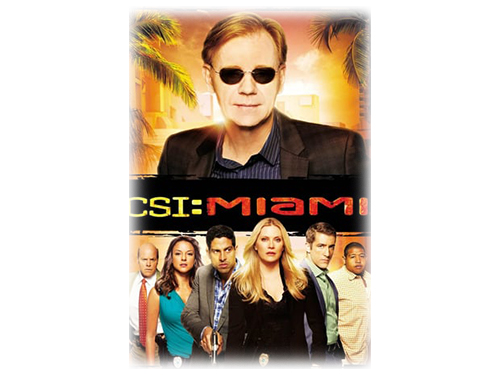 A CSI Miami Show Poster With the Cast